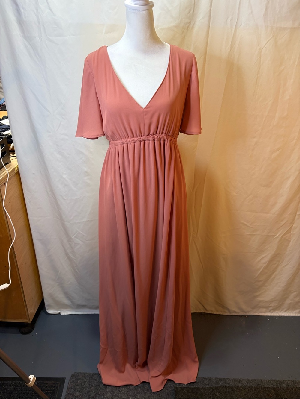Show Me Your Mumu Emily Empire Maxi Dress Size Medium Rustic Mauve Bridesmaid